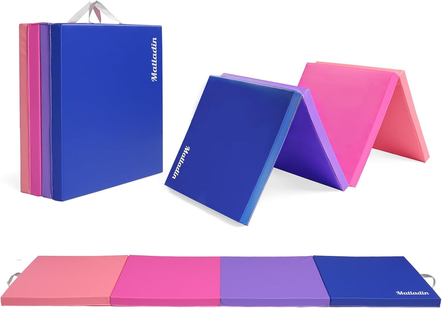 Matladin 8 FT Folding Gymnastics Exercise Mat for Cheerleading