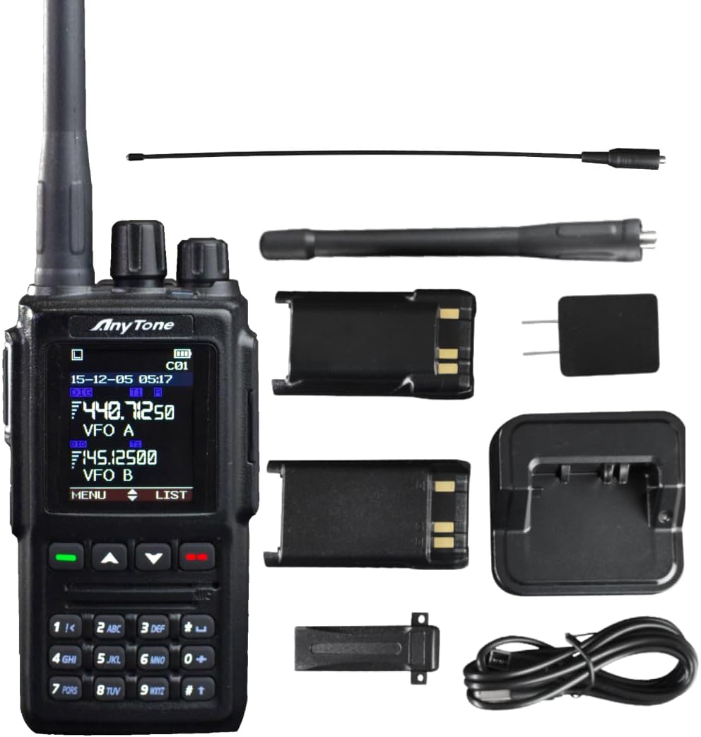 AnyTone AT-D168UV Dual Band Handheld Radio with Training Course