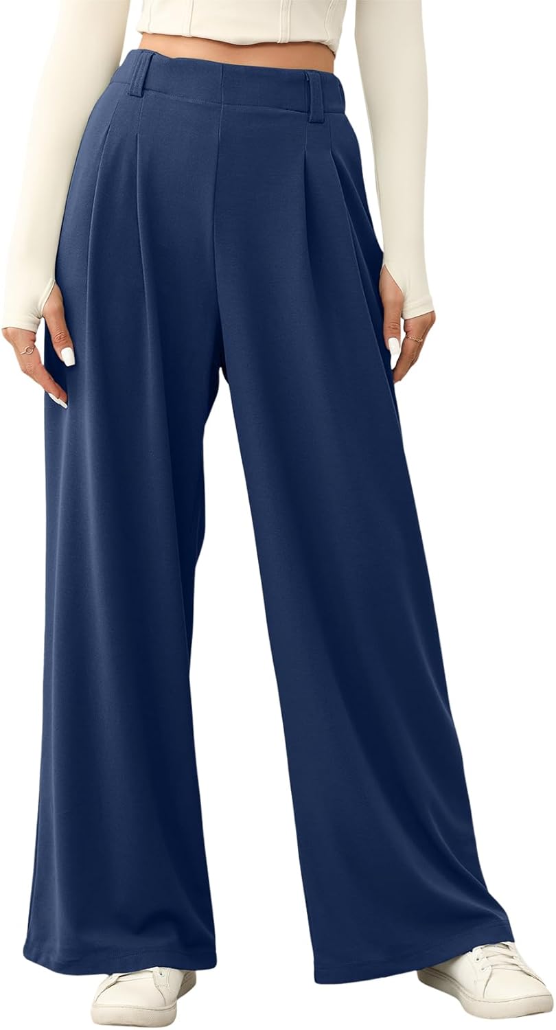 EVALESS Women's Wide Leg Palazzo Pants for Casual Comfort