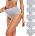 Women's High Waisted Cotton Underwear Full Coverage - Combed Cotton