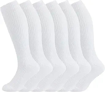 +MD 6 Pairs Cotton Compression Socks for Athletic and Medical Use