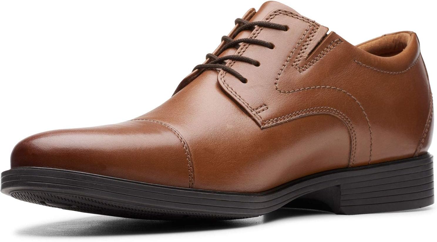 Clarks Mens Whiddon Cap Lace-Up Oxford for Comfort and Style