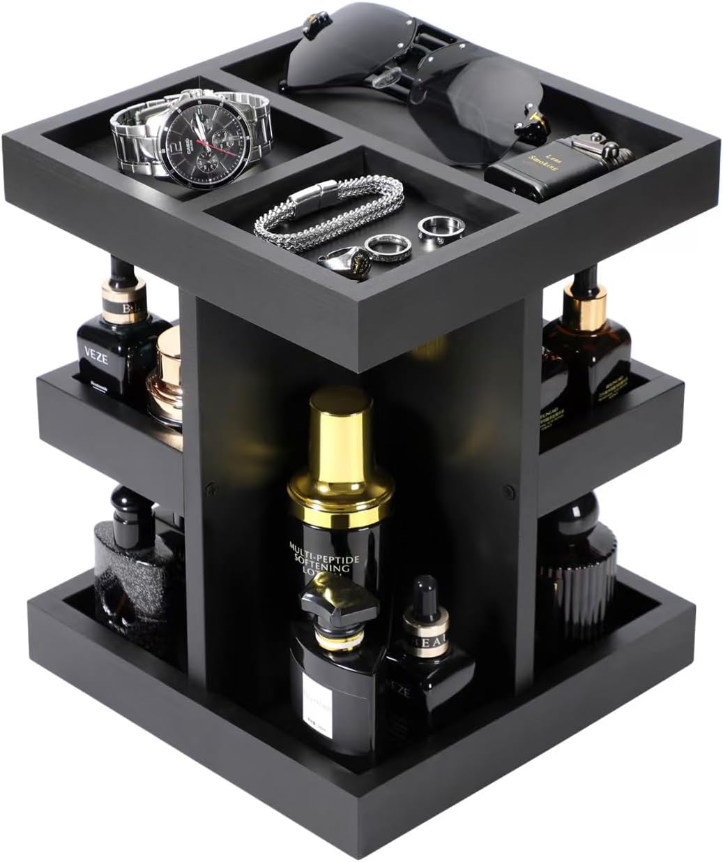 Stylish 3 Tier Cologne Organizer for Men - Large Capacity Stand