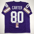 Autographed Cris Carter Minnesota Purple Football Jersey - Signed XL