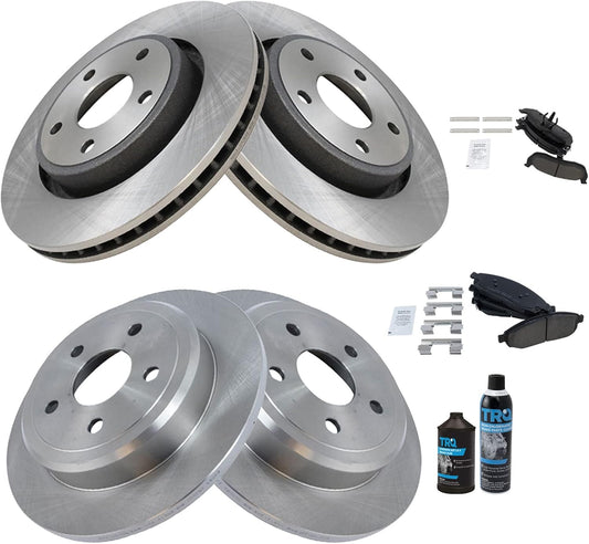 TRQ Brake Pad & Rotor Kit for 2006-2010 Jeep Commander
