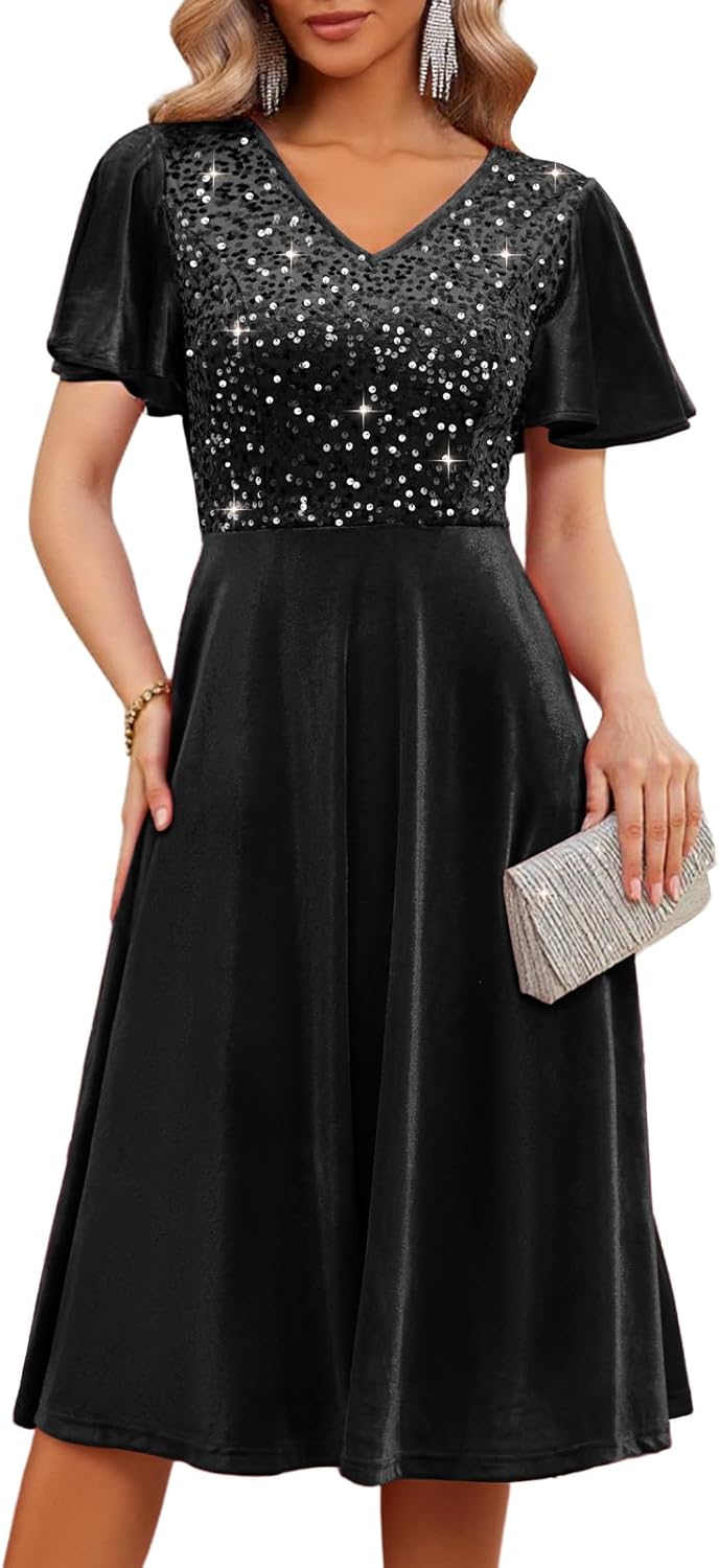 Bridesmay Women's Formal Cocktail Wedding Guest Dress 2025