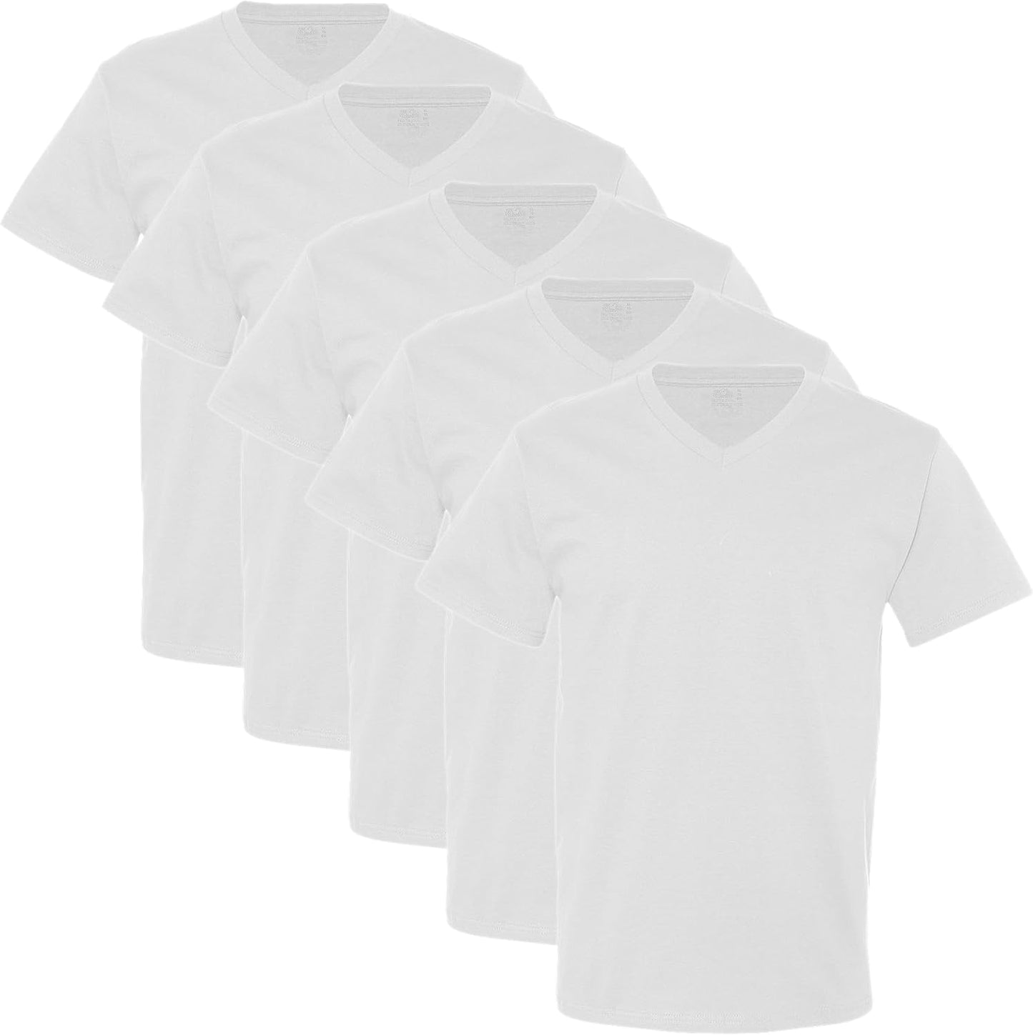Fruit of the Loom Men's V-Neck Tee - Pack of 5 Comfort