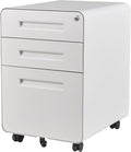 3 Drawer File Cabinet with Lock - Rolling Under-Desk Filing Cabinet