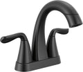 Delta Arvo Centerset Matte Black Bathroom Faucet with Sprayer - Sleek