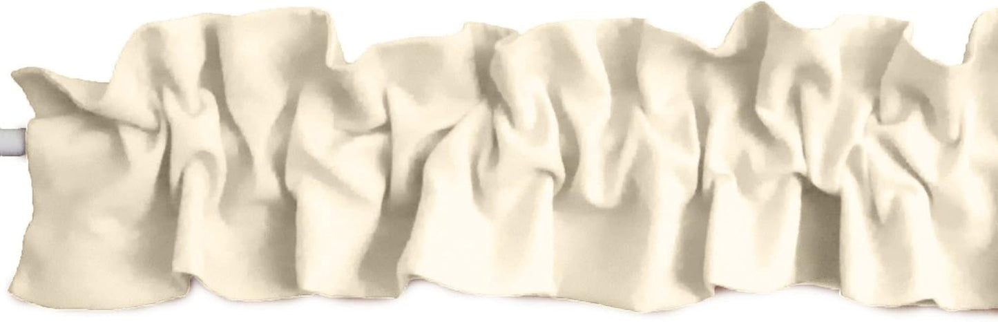 Solid Poplin Sleeve Topper Window Valance for Home Decor