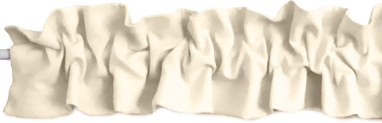 Solid Poplin Sleeve Topper Window Valance for Home Decor