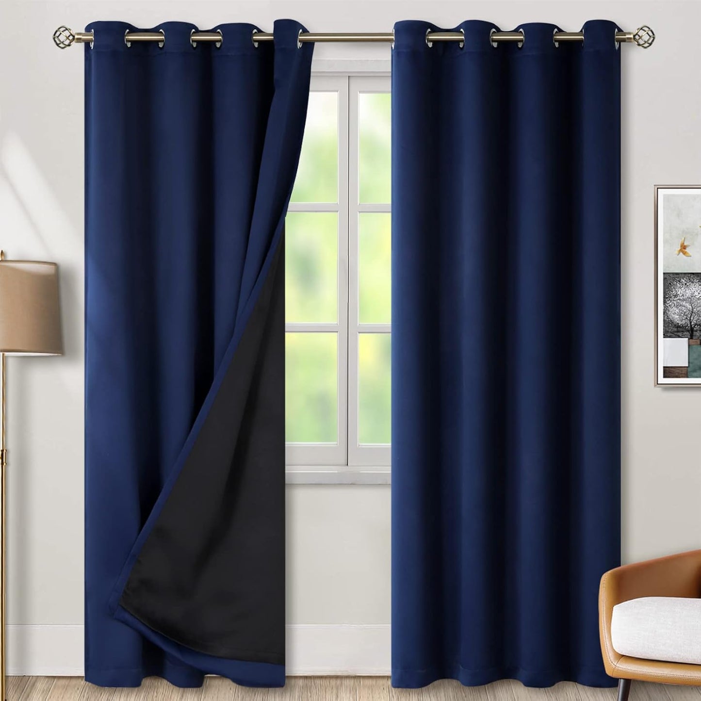 BGment Thermal Insulated Blackout Curtains for Bedroom 52x84