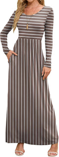 Women's Black Maxi Dress with Pockets - Soft Stretch Rayon Blend