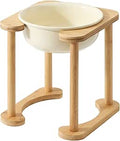 Havniva Ceramics Raised Dog Bowl for Medium Dogs - Non-Slip Stand