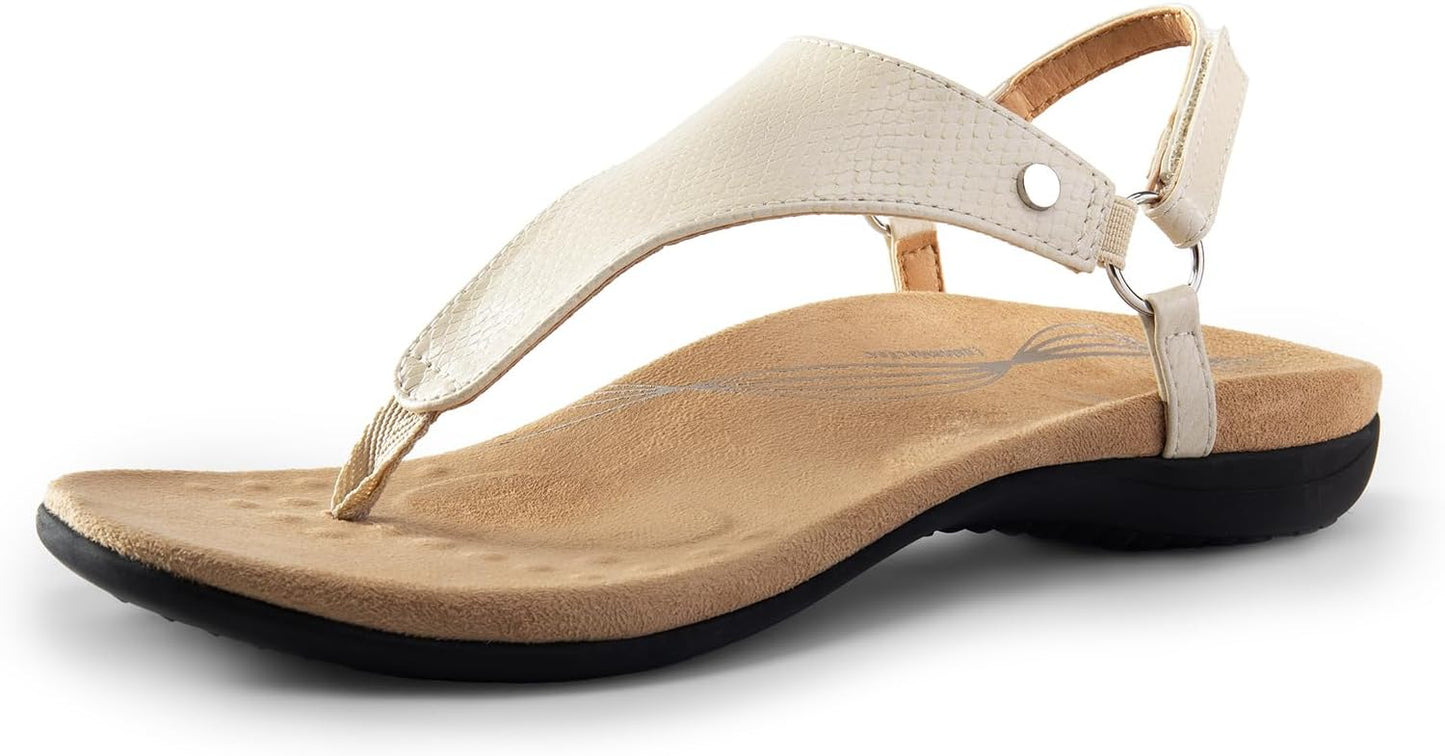 DREAM PAIRS Women's Flat Sandals with Arch Support for Comfort