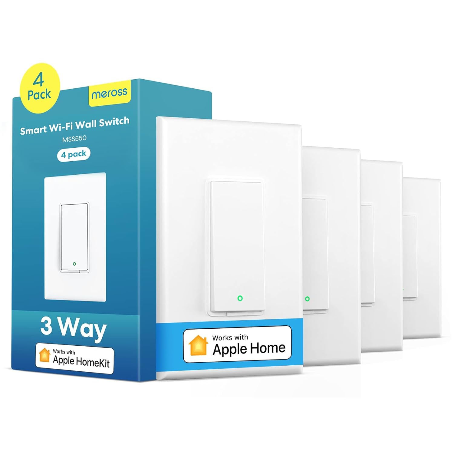 Smart 3 Way Light Switch for HomeKit, Alexa, Google Assistant