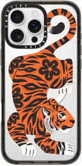 Impact Case for iPhone 16 Pro Max Fierce Tiger - Clear Black