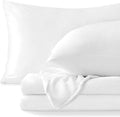 BEDELITE Flannel Sheets Full Size Bright White - Super Soft Fleece Set