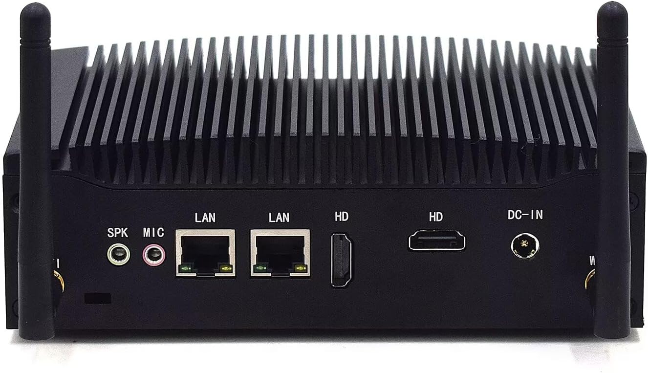 WEIDIAN Mini Fanless Industrial PC with 16GB RAM and 512GB SSD