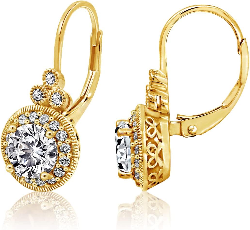Vintage Drop Earrings with Infinite Elements Cubic Zirconia