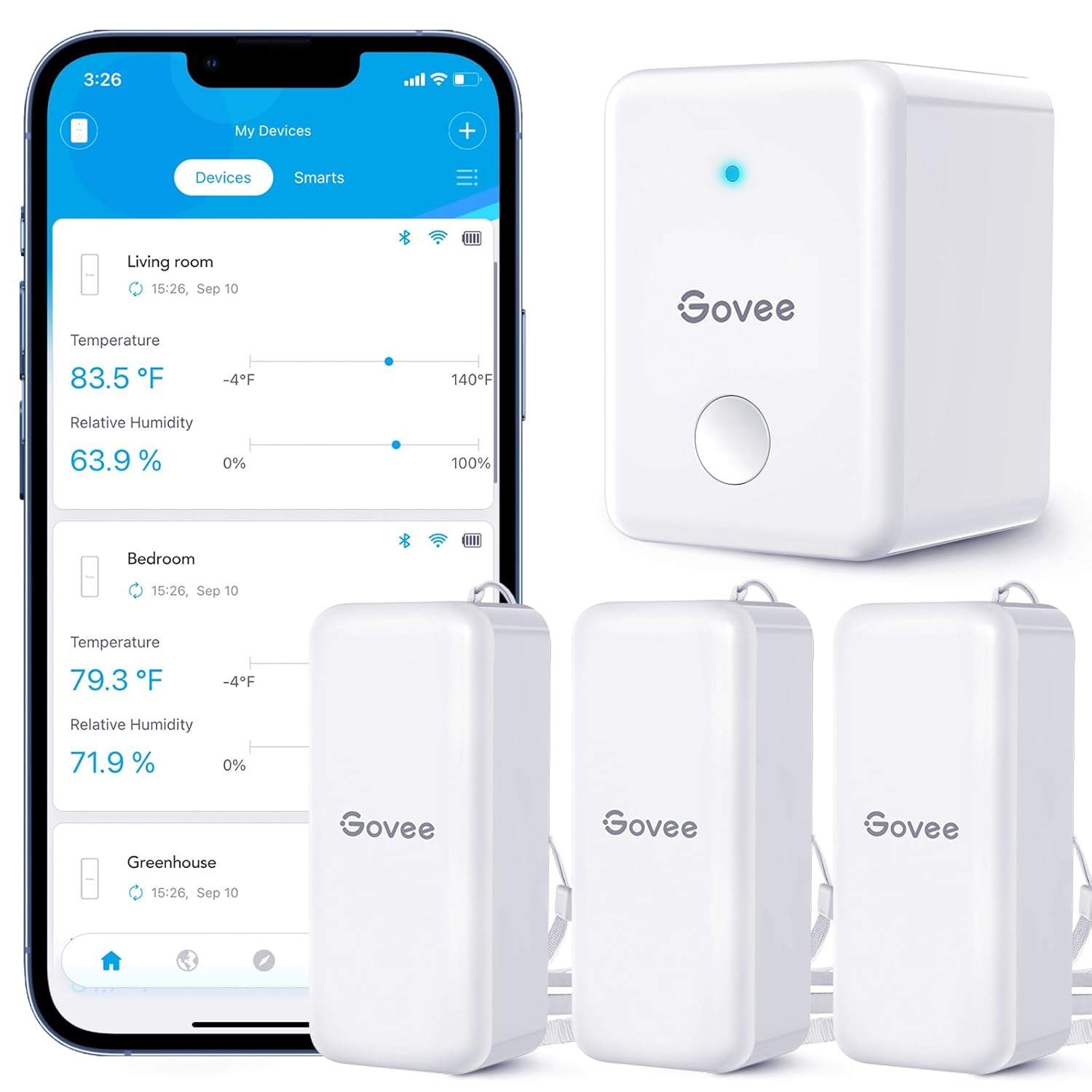 Govee 3 Pack WiFi Sensor: Smart Temp & Humidity Monitoring