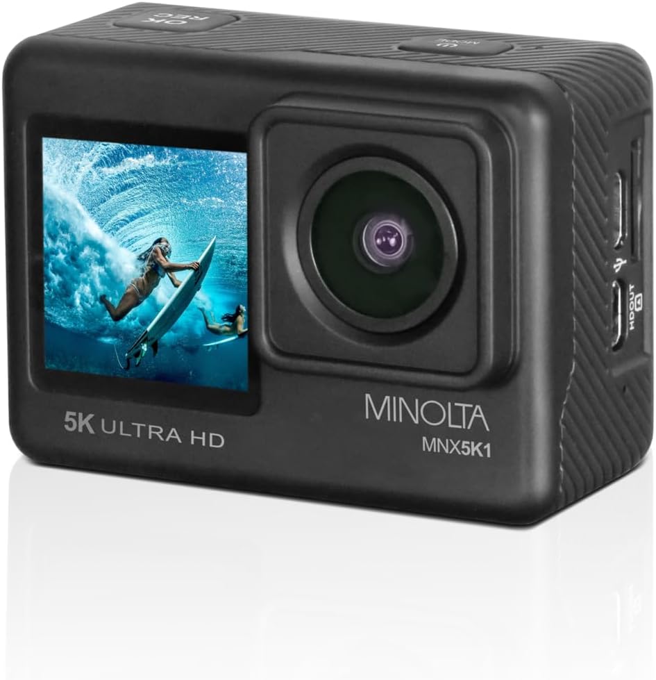 Capture Every Adventure in 5K! Minolta Action Camera Kit