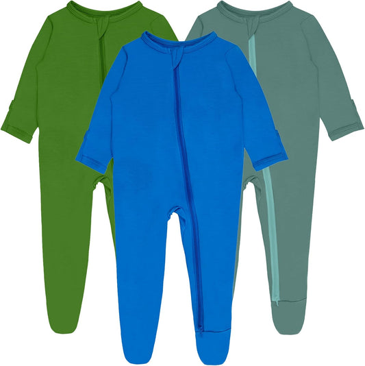 Baby Boy Footed Pajamas with Mittens for Ultimate Comfort