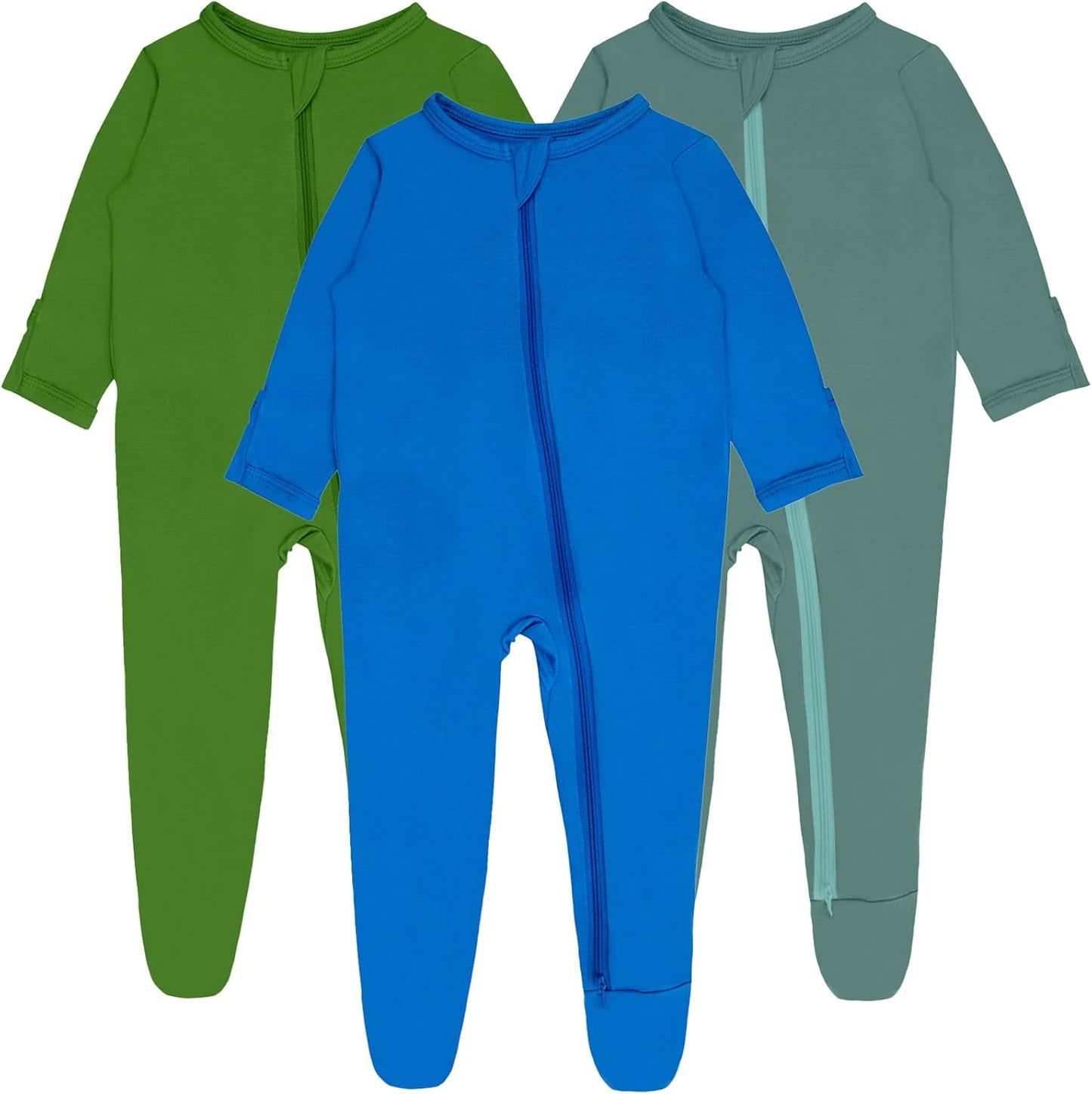 Baby Boy Footed Pajamas with Mittens for Comfortable Sleep