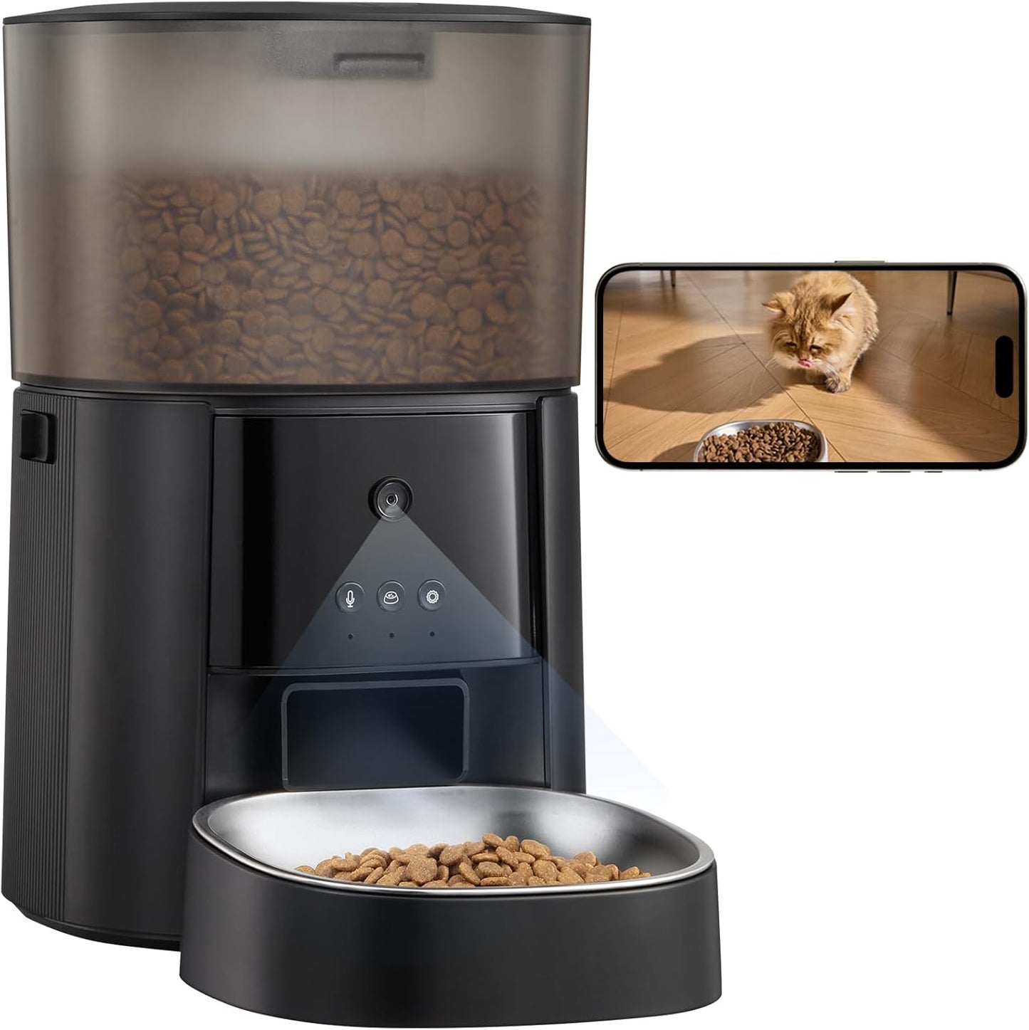 Smart Pet Feeder: Camera, WiFi Control, Custom Meals