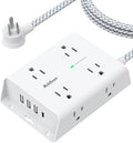 Surge Protector Power Strip - 8 Outlets with 4 USB Ports USB-C