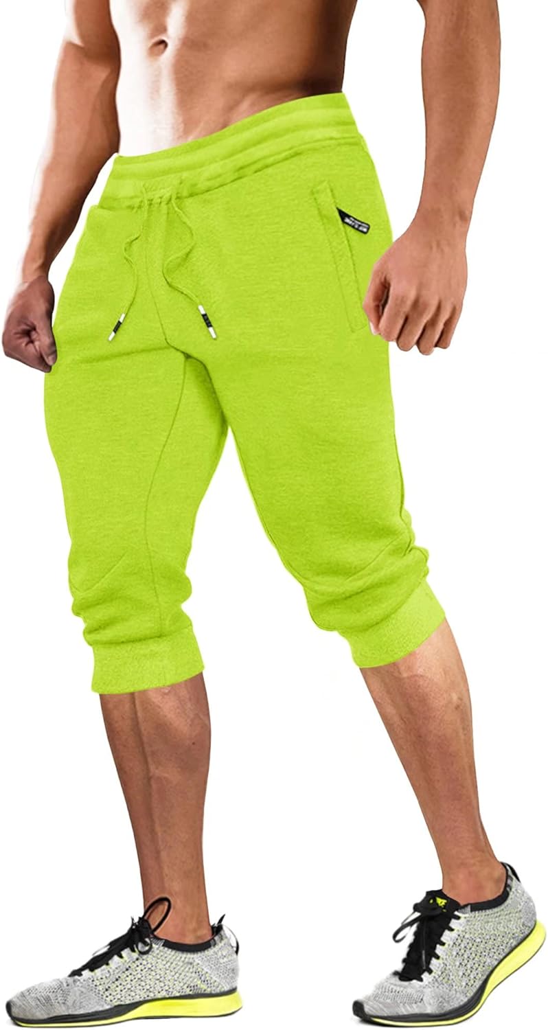 MAGCOMSEN Men's 3/4 Joggers for Comfortable Training and Running