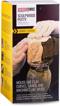 System Three SculpWood Putty Epoxy Filler, 1 Quart Kit - Durable Wood