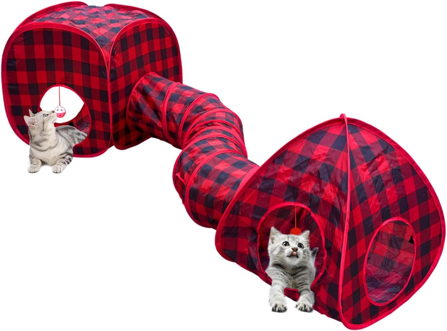 Interactive Cat Tunnel Combo Set - Hide, Hunt, Rest