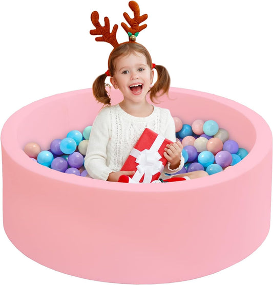 Baby Ball Pit for Toddlers - Soft Round Foam Play Pool