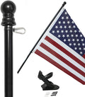 American flag and pole kit set 3x5 ft with 6 ft tangle free pole