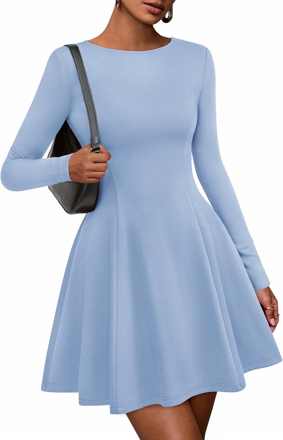 Elegant Classy Flowy A Line Long Sleeve Cocktail Dress for Women