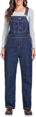 HISEA Women's Denim Bib Overalls - Durable Loose-Fit Workwear