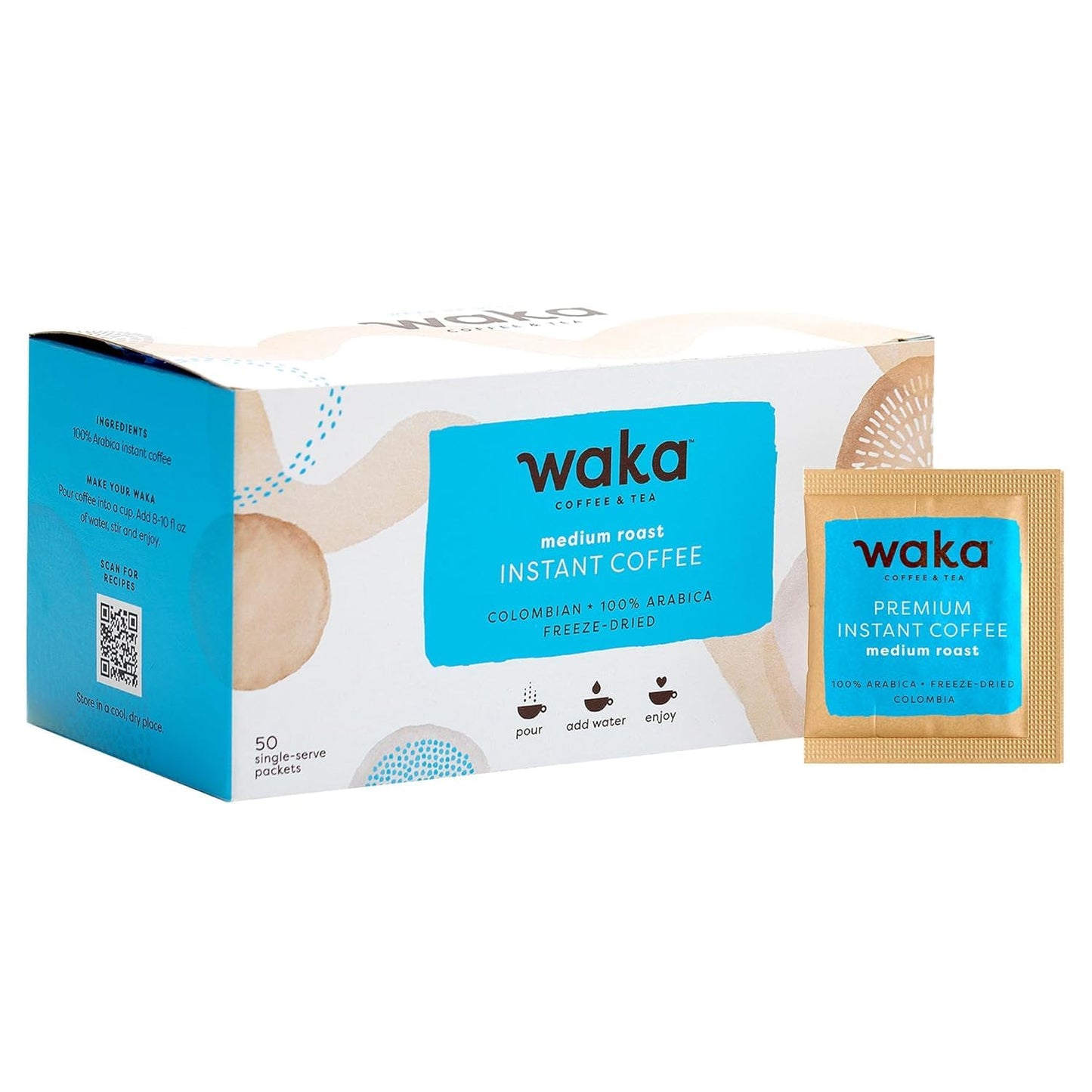 Waka Instant Coffee - 100% Arabica Colombian Medium Roast