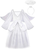 ReliBeauty Angel Costume for Kids White Princess Tulle Dress - Pure