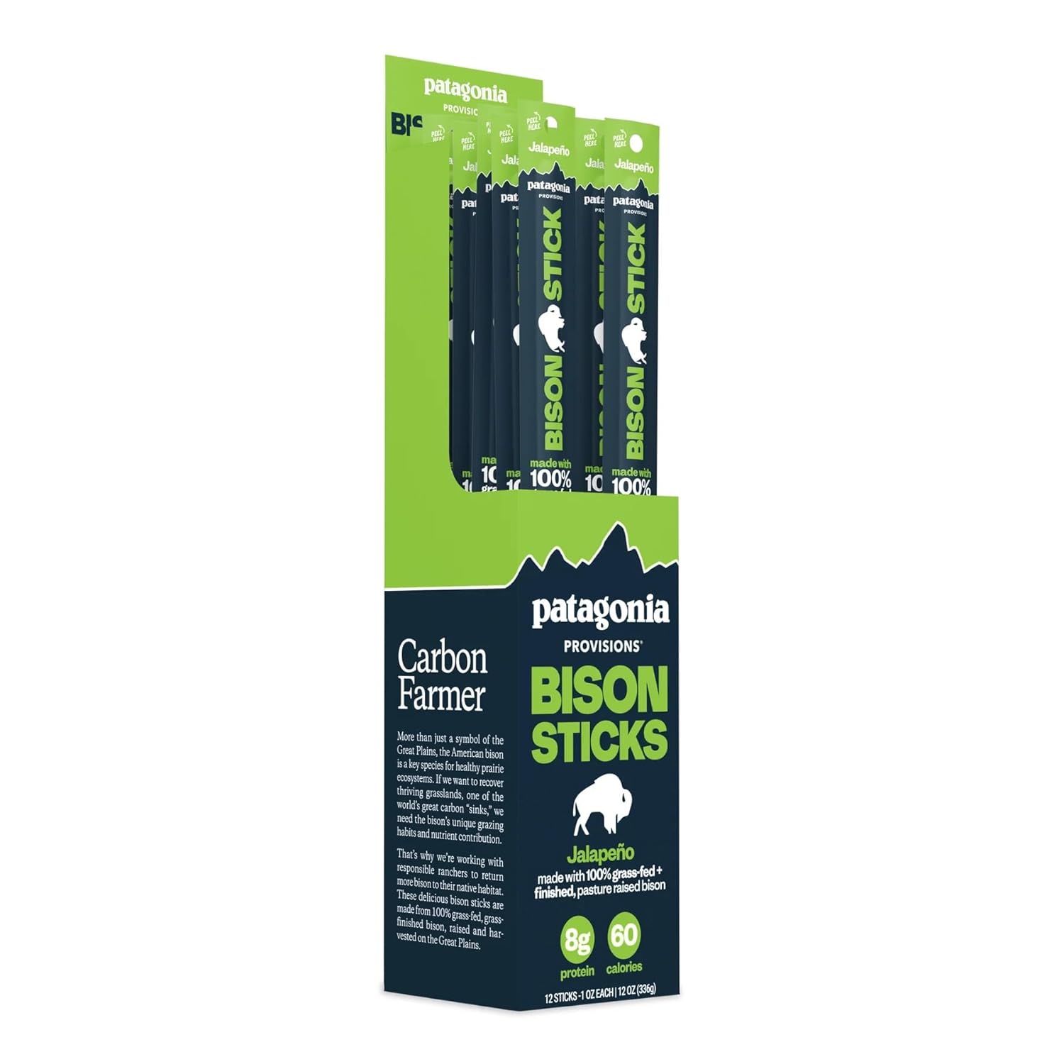 Patagonia Provisions Bison Sticks - Jalapeno Flavorful Snack