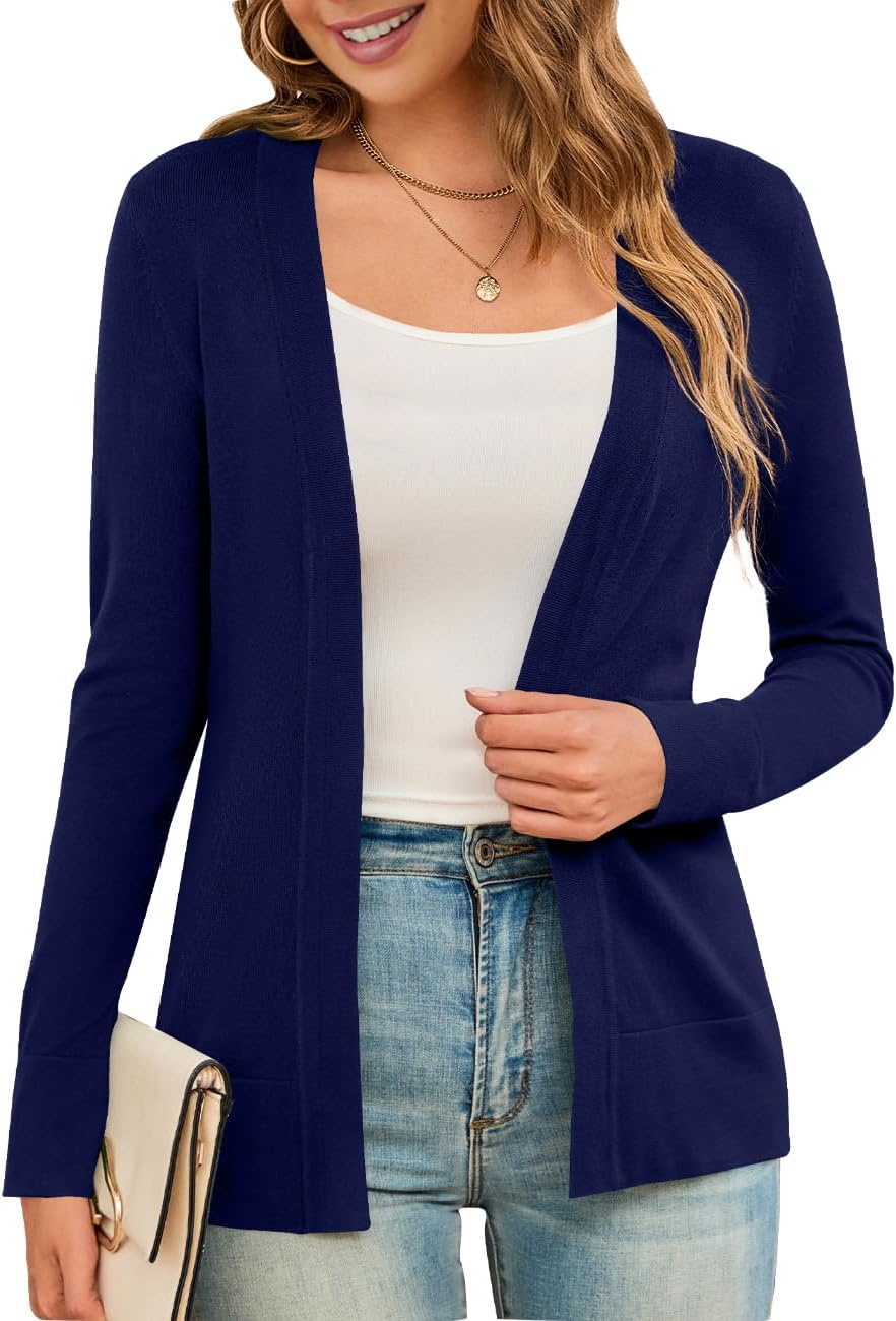 LIENRIDY Women's Lightweight Long Sleeve Open Front Cardigan