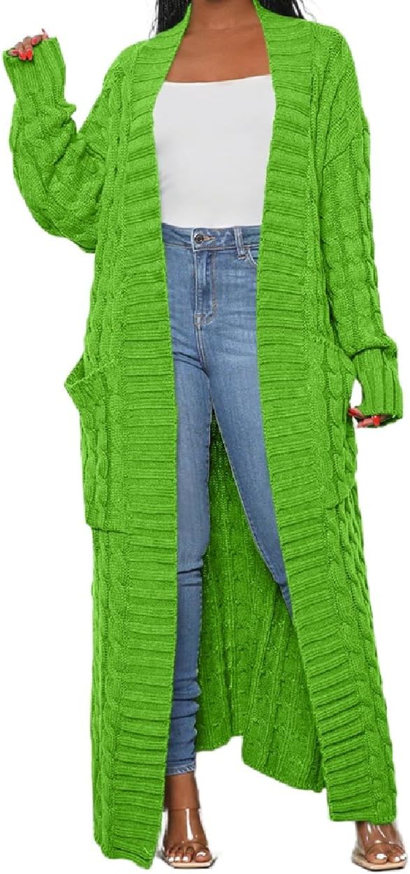 Stylish Cable Knit Cardigan with Pockets for Women 2025
