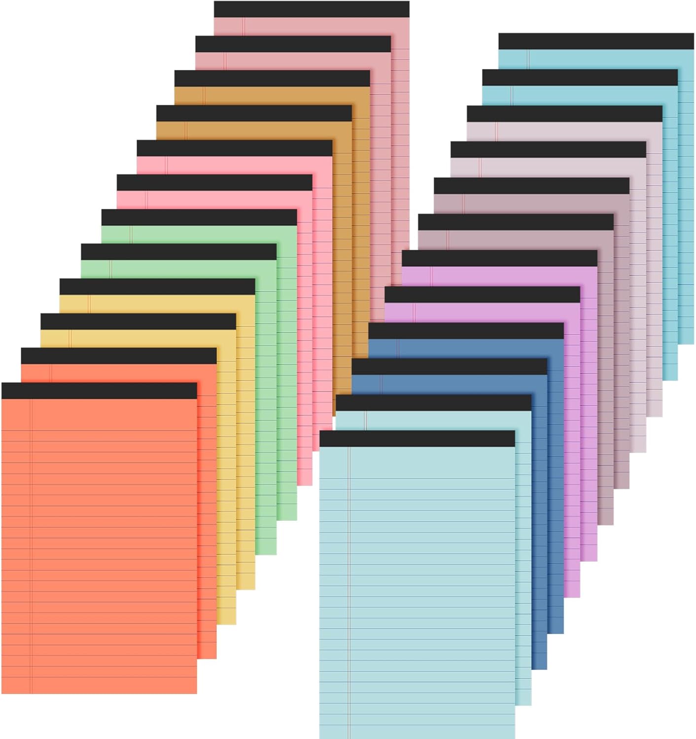 Lincia 24 Pcs Small Legal Pads 5 x 8 Inches for Writing Needs