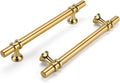 Haliwu 10 Pack Gold Cabinet Handles Brushed Brass Pulls - Durable