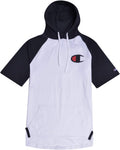 Champion Mens Short Sleeve Hoodie Big and Tall - Raglan With Pockets