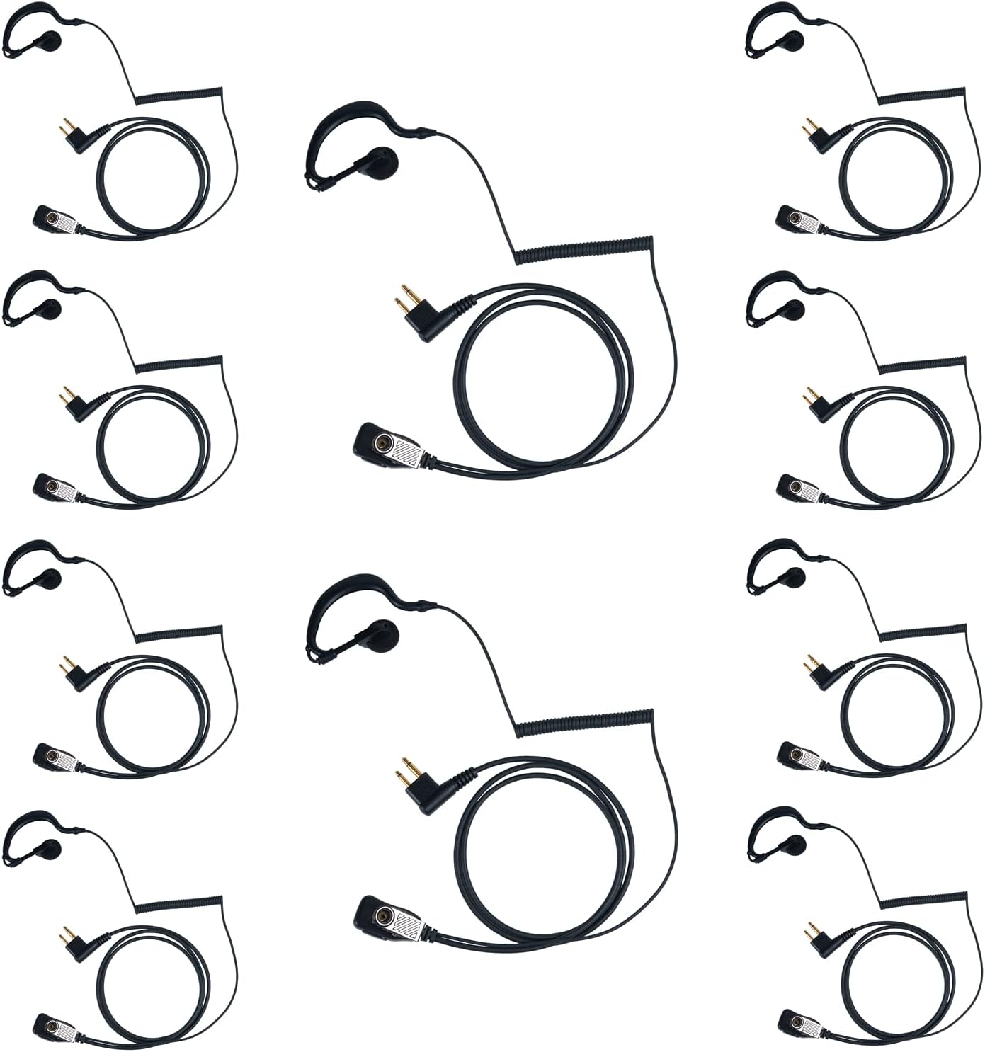 CLS 1110 G Shape Earpiece with Mic PTT for Two Way Radios