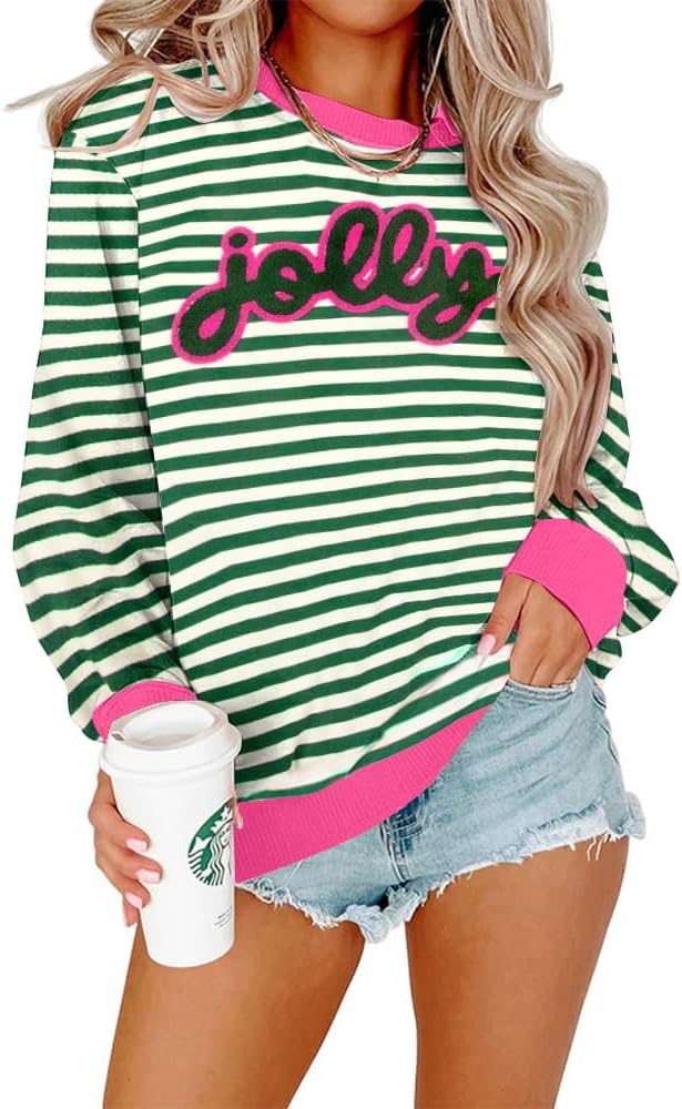 Christmas Sequins Sweatshirts for Women - Jolly Glitter Style