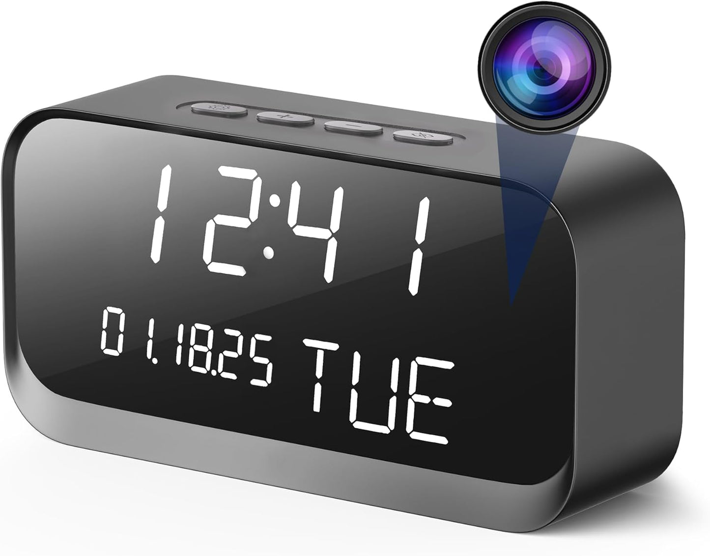Clock Camera with 1080P HD Video and AI Motion Detection