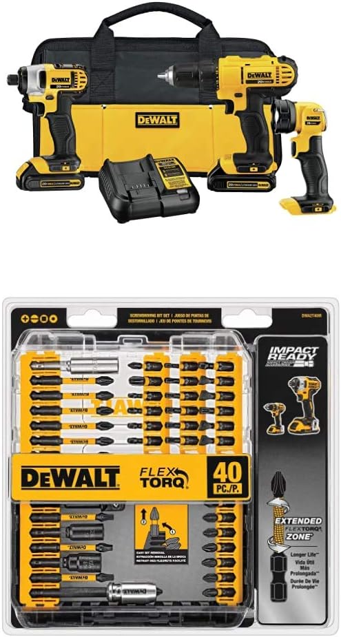 DEWALT DCK340C2 20V Max 3-Tool Combo Kit for Professionals
