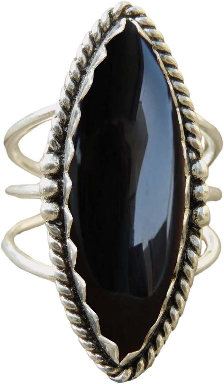 NKG Blue Copper Turquoise Ring: Elegant 925 Sterling Silver Design